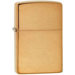Zippo lighter - Brushed Brass med gravering