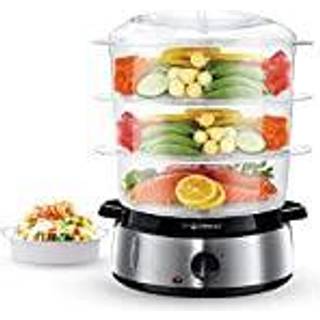 FitFoodie Steel 800W Dampkoger - Børstet Rustfrit Stål