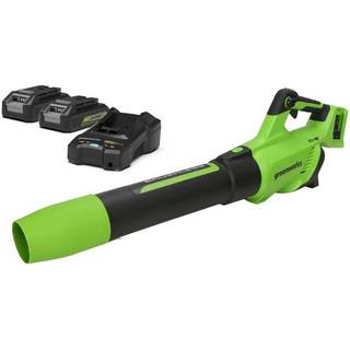 Akku løvblæser Greenworks GD24X2ABK2X; 48 V; 2x2,0 Ah batt.
