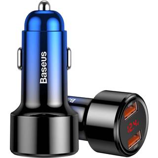 Baseus - Magisk Biloplader 2x USB QC 3.0 45W - Sort