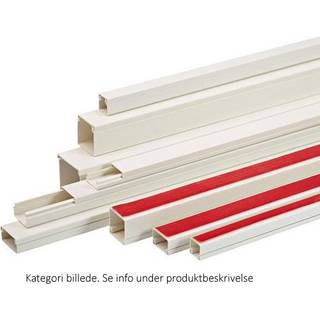 Kabelkanal 10x35mm hvid med skilrum - På lager i butik