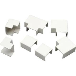 Samle- og hjørnestykker til Plasfix, hvid 12 x 7 mm