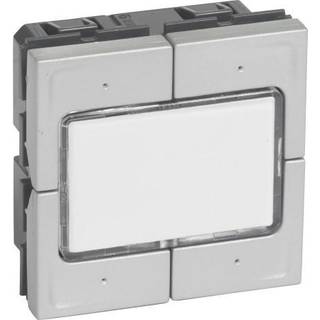 Legrand Mosaic fjedertryk 4pol led 2m alu