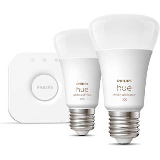 Philips Hue Startsæt: 2 x E27 pærer (1100lm) - White & Color Ambiance