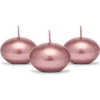 10 stk uparfumerede flydelys Metallice rose guld