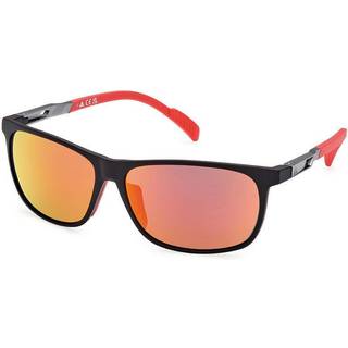 Adidas Sport Mand SP0061 02L Solbriller Plast Sort-opaque Transparent Firkantet Spejlet