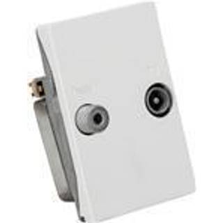 Triax TD241E FUGA antenne vægdåse, 50x75 mm. slutdåse til kabel TV, | PRIS-MATCH