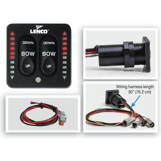 Trimplanpanel Lenco, 12 / 24 V, med retractor-funktion + belysning til indikator