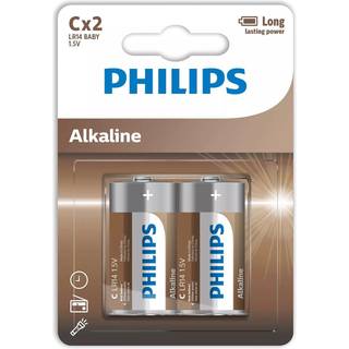 Philips LR14A2B/10 Entry Alkaline - C (Baby) Batteri  - 2 stk