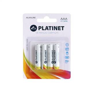 PLATINET AAA Alkaline Pro Batterier 4-pak
