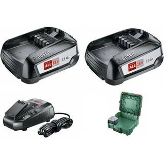 Bosch BATTERISÃT 18V 2X2.5AH M/LADER S-BOX