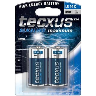Tecxus alkaline C (Baby) batteri - 2 stk.