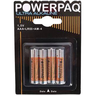 Powerpaq Ultra Alkaline AAA batteri - 4 stk.