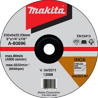 Makita A-96051 9 """" X 1/4 """" X 7/8 """" Inox Grinding Wheel 36 Grit