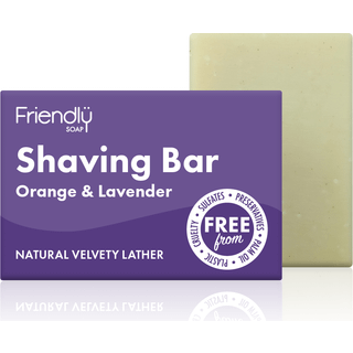Friendly Soap Shaving Bar Orange & Lavender Naturlig sæbe til barbering 95 g - 95 g