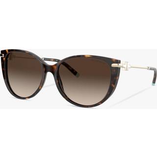 Tiffany Kvinde TF4178 80153B Solbriller Acetat Skildpadde Brun Cat Eye Normal Skygge