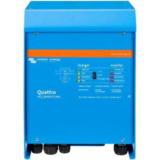 Inverter / vekselretter med oplader Victron Quattro, ren sinuskurve, 12 V - 230 V, 2500 W (3000 VA)