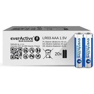 everActive Alkaline batteries everActive Blue Alkaline LR03 AAA - carton box - 40 pieces, limited edition