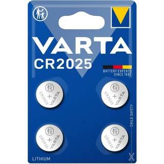 VARTA Lithium Mønt-knapcellebatteri CR2025, 4-pak