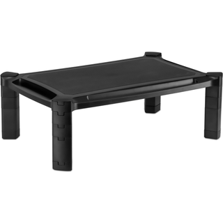 Mount-it! Desktop Computer Monitor Riser - H?jdejusterbar bordplade til pc og b?rbar computer og printere 19 x 13 tommer 6,6 H?j sort MI -7851