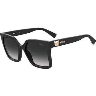 Moschino Kvinde MOS123/S 807/9O Solbriller Acetat Sort Grå Firkantet Skygge