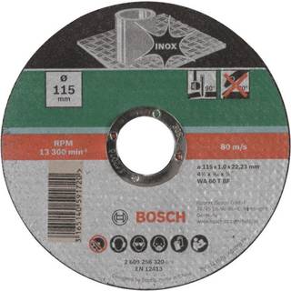 Bosch Skæreskive Inox 115x1,0mm Lige - 2609256320 ✓ På lager - klar til levering og afhentning