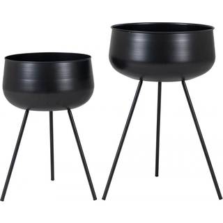 Blomsterstandere 2 blomsterstandere i sort - 9001170