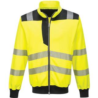 PW3 hi-vis sweatshirt cardigan - Gul/Sort (Størrelse: XXL)