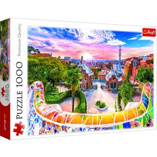 Trefl Puzzle 1000 – Solnedgang over Barcelona, Spanien puslespil, 1000 brikker