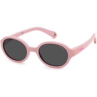 Polaroid Børn PLD K004/S 35J/M9 Solbriller Polycarbonat Rosa Grå Rund Polariseret