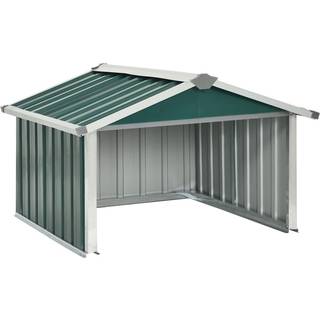 skur til robotplæneklipper 92x97x63 cm galvaniseret stål grå