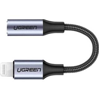 UGREEN Lightning til AUX 3,5 mm Adapter, 10 cm - Sort