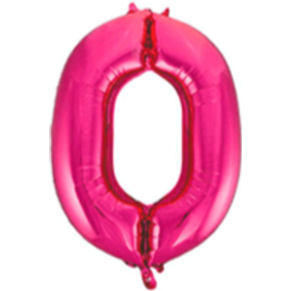 Folie tal ballon 0 pink, 41 cm