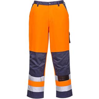 Lyon hi-vis bukser - Orange/Marine (Størrelse: L)