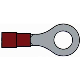 Ringkabelsko, Ø10.5 mm, passer kabel 0.5 - 1.5 mm², 10-pack, rød