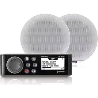 Marinestereopakke Fusion RA70N, 12 V, 200 W, sort + 2 marinehøjttaler Fusion Signature Classic 6.5", 230 W