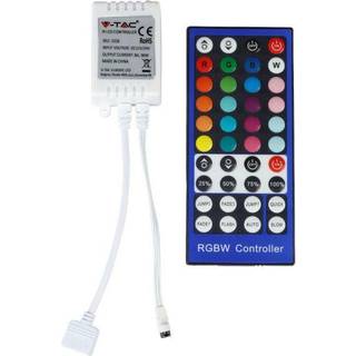 RGB+WW controller med fjernbetjening - Passer kun til RGB+WW strip, infrarød, 12V (96W), 24V (192W)