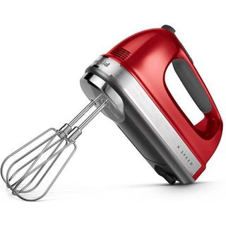 KitchenAid 9 -trins digital håndmikser med Turbo Beater II -tilbehør og pro pisker - Candy Apple Red