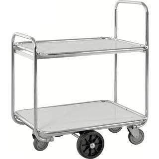Kongamek 125 x 63 Elektrogalvaniseret/Hvid Rullebord, 2 hylder