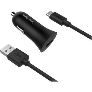 Smartline 12W Billader m. USB-C Kabel 1m - Sort