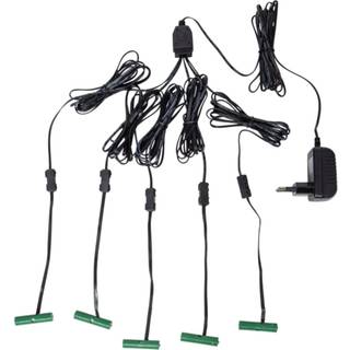 Star Trading - Solar Cell Lighting - Battery Minator 5 X AAA til 1,2V NIMH -batterier - Sort - 3 cm