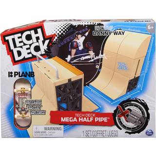 Tech Deck Danny Way Mega Half Pipe X-Connect Park Creators tilpasselig rampe Set med eksklusiv plan B Fingerboard Kids Toy For Boys and Girls Ald