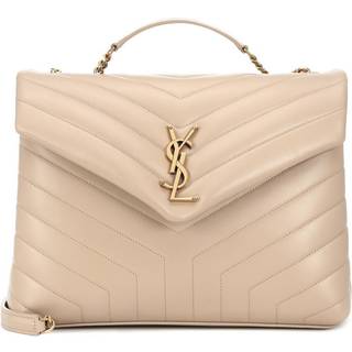 Saint Laurent Loulou Medium leather shoulder bag - beige - One Size