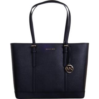 MK Jet Set Travel Large Saffiano Leather Tote Bag - Black - Michael Kors - ONE SIZE
