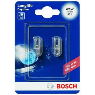 Pære Bosch Longlife,W5W,2 stk.,12v,W2,1x9,5d