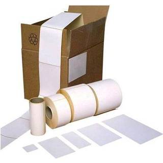 Termoetiket Eco 75x30 mm Uden tryk Hvid Aftagelig 650 stk 20 rl