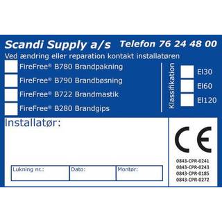 Scandi Ce-etiket b780-b790-b722-b280 100 stk