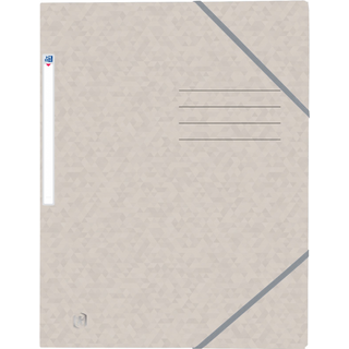 Oxford samlemappe A4 med elastikker og 3 flapper beige