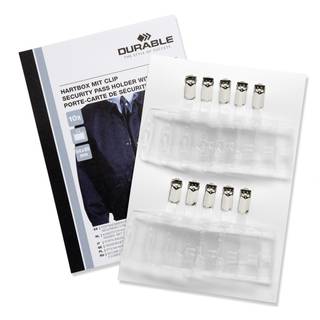 Durable adgangskortholder med stropklemme seleklemme