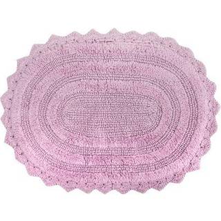 DII hæklet samling reversibel bademåtte stor oval 21x34 mauve